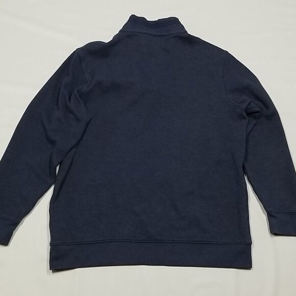 Haggar Sweater Men's Large 1/4 Zip Pull Over With Zipper Pocket Long Sleeve - Picture 3 of 10